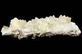 Fluorescent Calcite Crystal Cluster on Barite - Morocco #141029-1